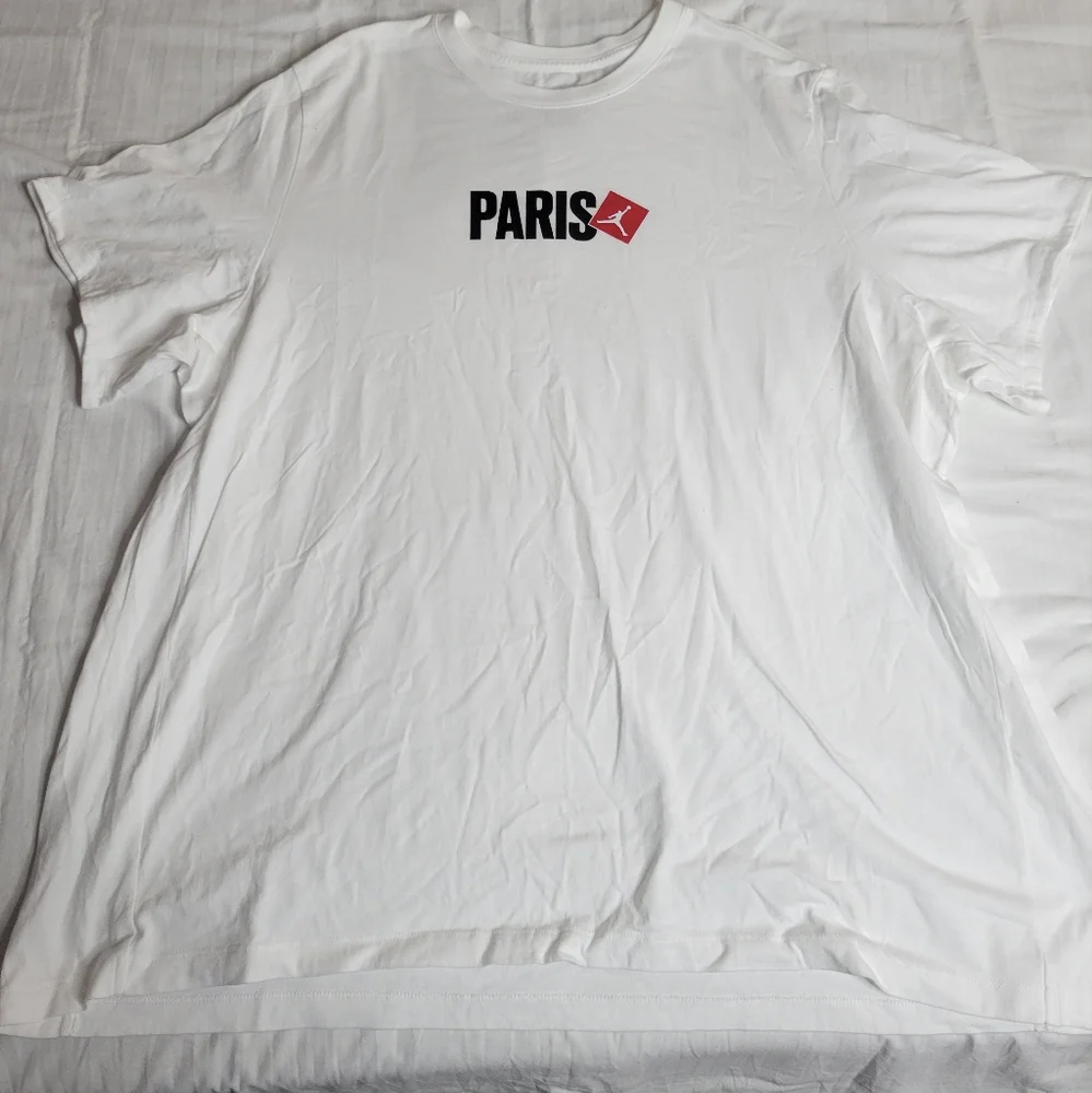Nike Jordan x PSG Paris City Short Sleeve T-Shirt White DD8040-100 XXL